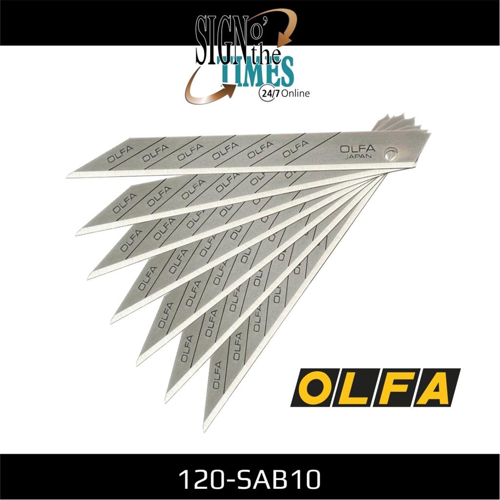 OLFA Abbruchklingen aus Kohlenstoffstahl 10 Klingen pro Packung  OS-T-SAB10