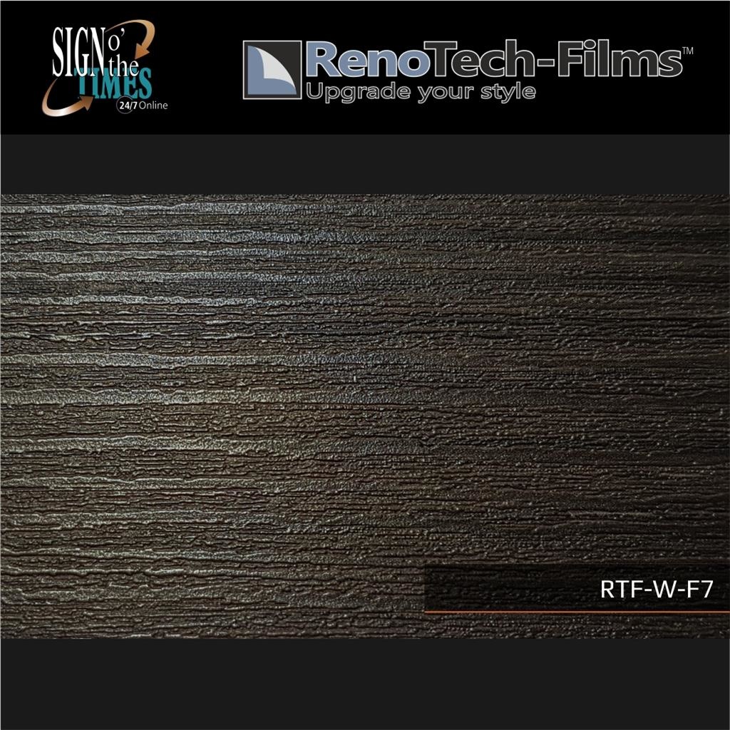 RTF-W-F7-122  Holzoptik Silber Schwarzes Holz strukturiert