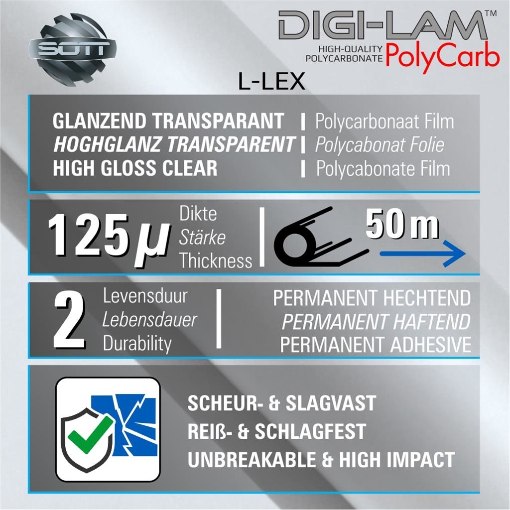 L-LEX-137 cm DigiLam PolyCarb™