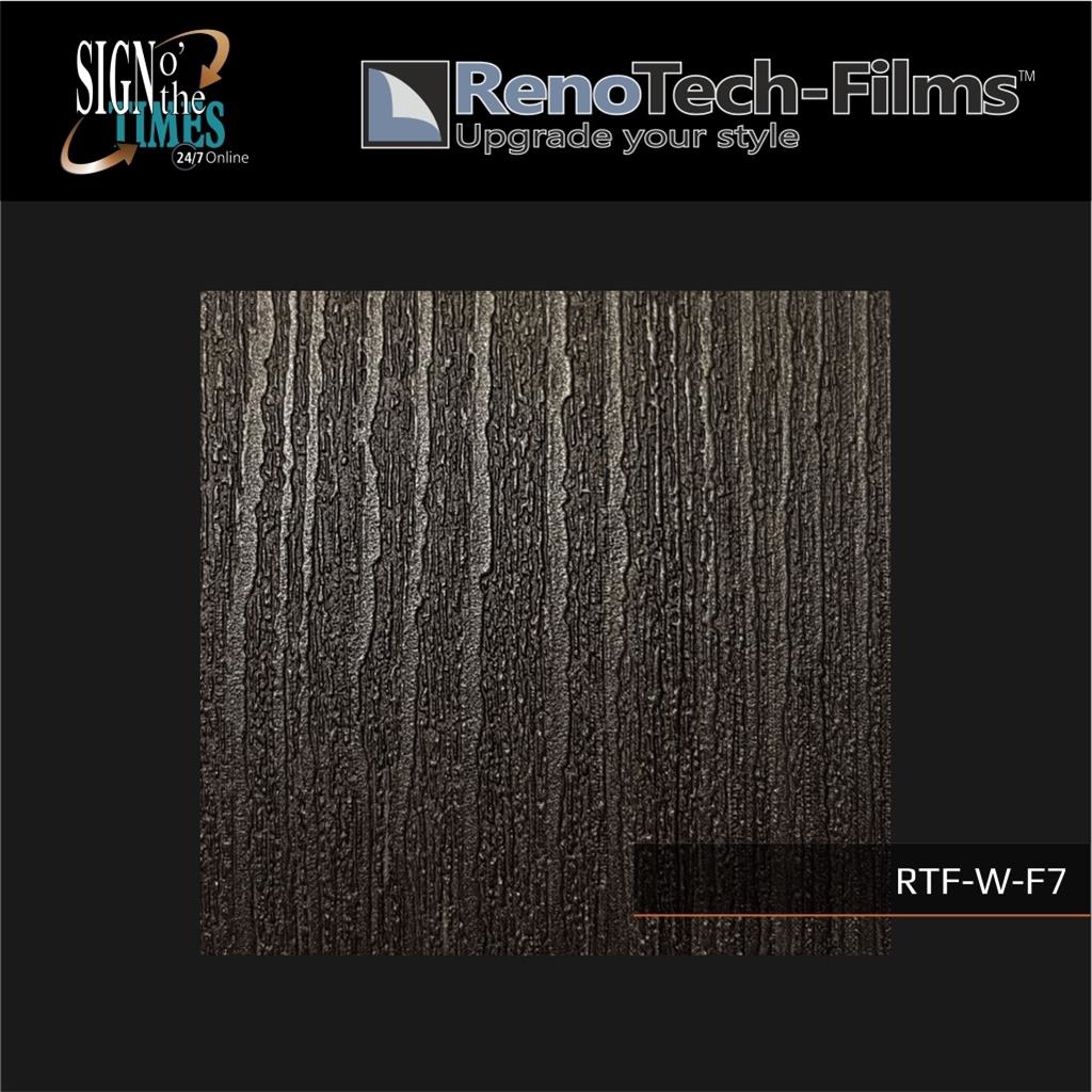 RTF-W-F7-122  Holzoptik Silber Schwarzes Holz strukturiert