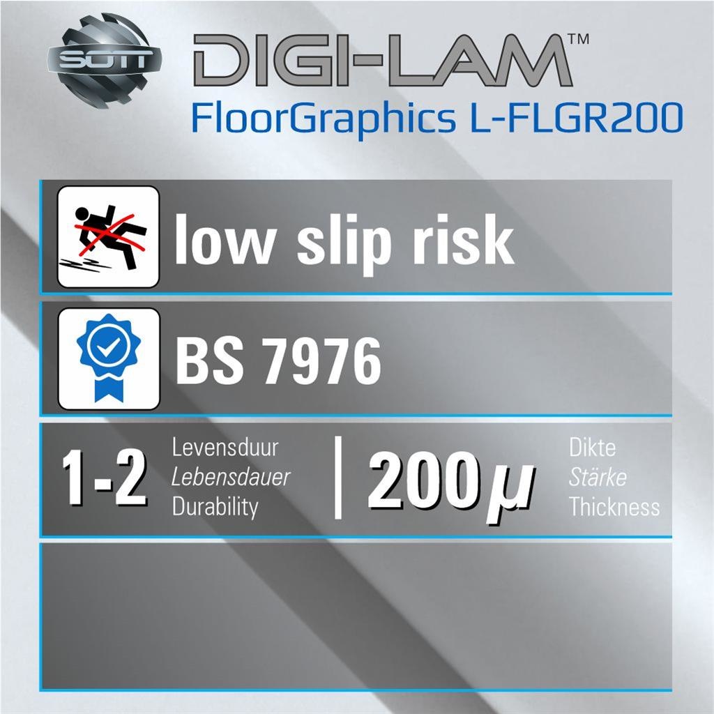 Digilam Floorgraphics anti-rutsch laminat L-FLGR200 200 micron