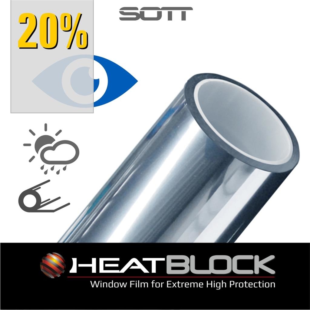 Fensterfolie HeatBlock Silver 20 AUßENANW. -152cm