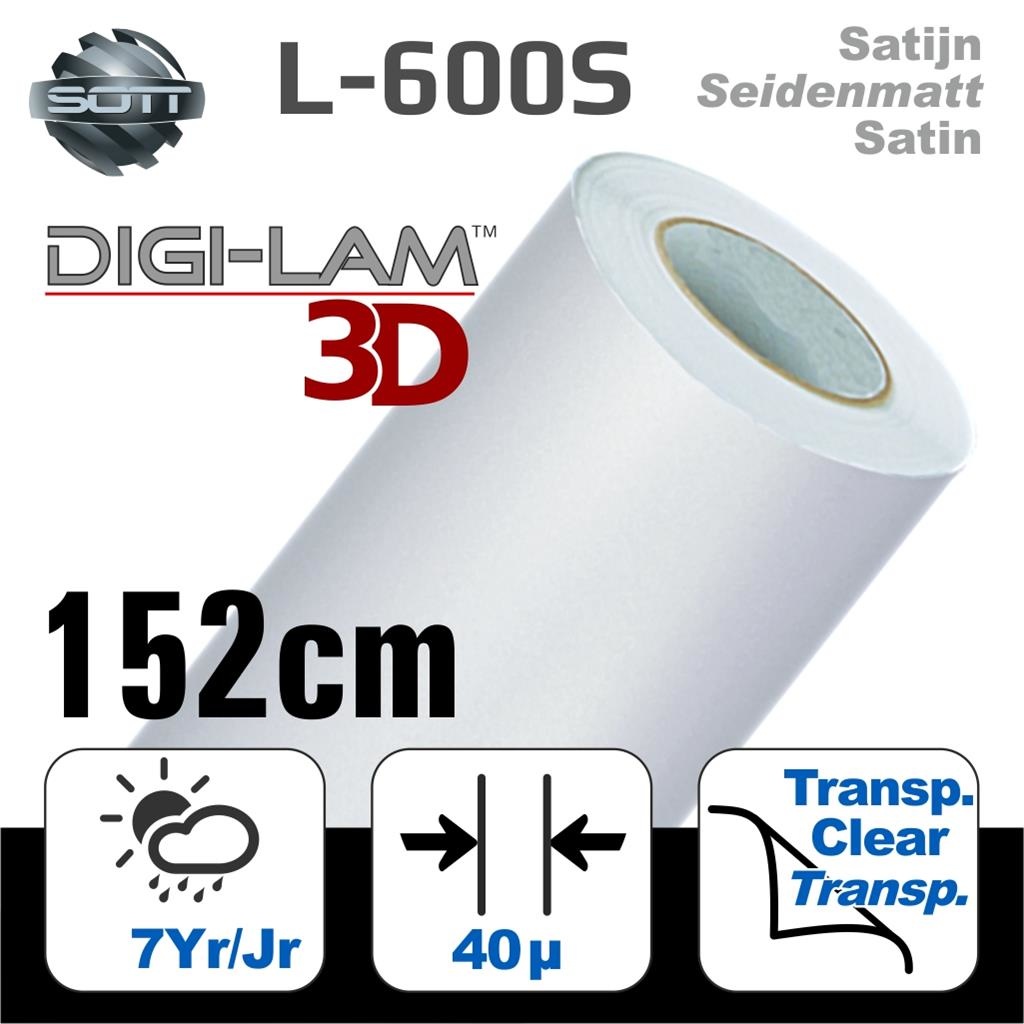 L-600S DIGI-LAM™3D Seidenmatt Laminat Gegossen 152 cm